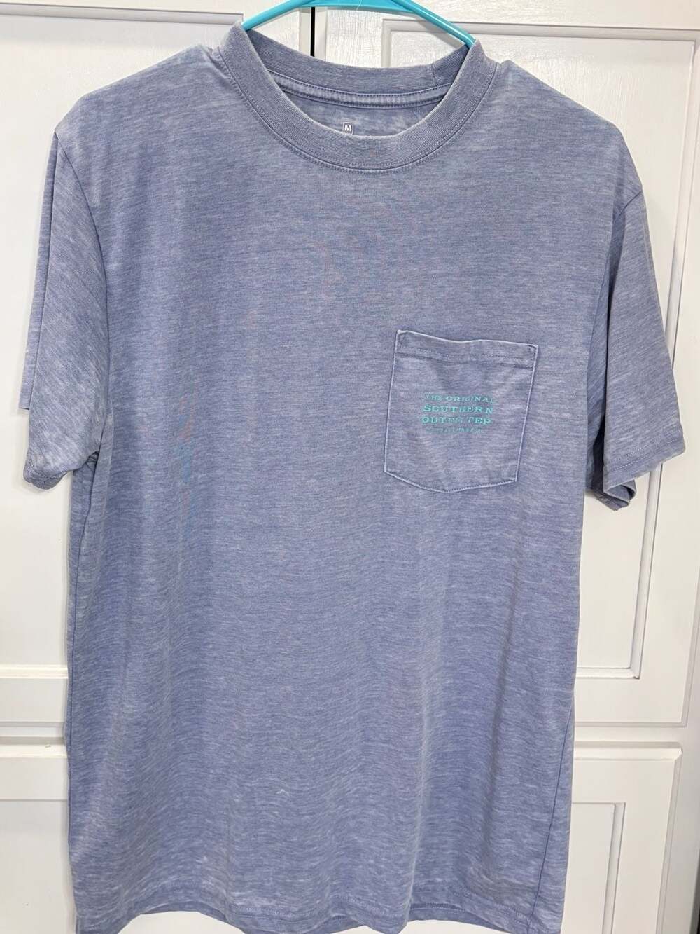 Southern Marsh Seawash Marlin Pocket T-Shirt Size M Blue Short Sleeve
